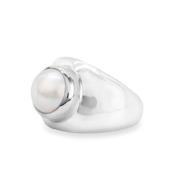 Mountain Creek Jewellery Sterling Silver Mabe Pearl Ring