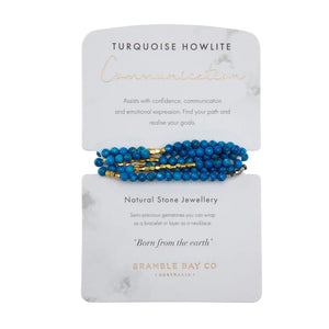 Bramble Bay Turquoise Howlite Wrap Bracelet