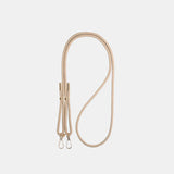Louve Collection Bisque Beige Crossbody Phone Strap Gold Toned Hardware