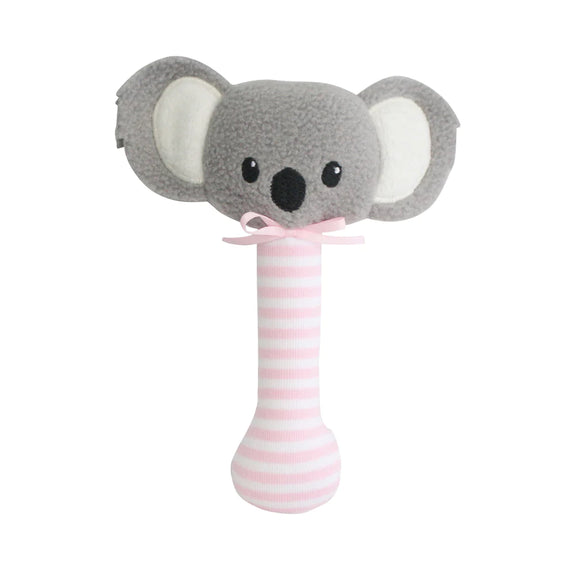 Baby Koala Stick Rattle Pink