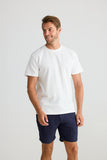 Fossick White Cambridge Tee