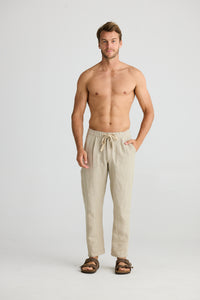 Fossick Duke Pant - Natural Linen