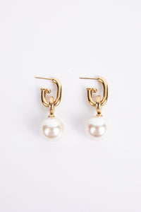 Holiday Windsor Earrings Pearl & Gold