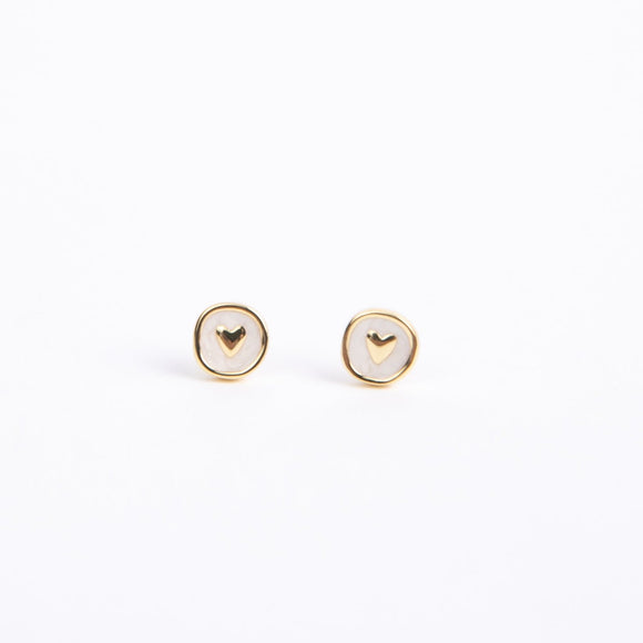 Holiday Amore Earrings White & Gold
