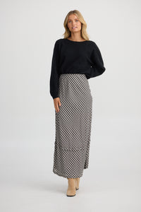 Shanty - Pisa Skirt Natural W Black Check