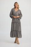 Shanty - Wing & a Prayer Maxi Dress - Natural W Black Check