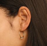 Nature's Knot Yellow Gold Hoop Earring