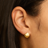 Murmur Yellow Gold Stud Earring