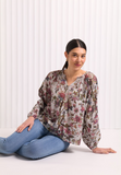 Foil Good Vintage Blouse- Floral Ecru