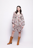 Foil Good Vintage Dress- Floral Ecru