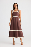Brave+True - Marlo Midi Dress- Chocolate