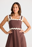 Brave+True - Marlo Midi Dress- Chocolate