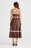 Brave+True - Marlo Midi Dress- Chocolate