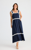 Brave+True - Marlo Midi Dress- Navy