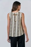 Naturals by O&J Linen Top- Chevron