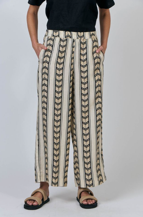 Naturals by O&J Linen Pant- Chevron