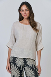 Naturals by O&J Linen Top- Soybean