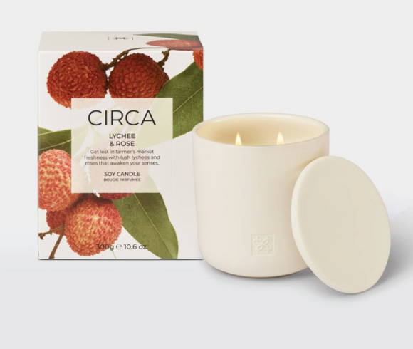 CIRCA 300g Candle- Lychee & Rose