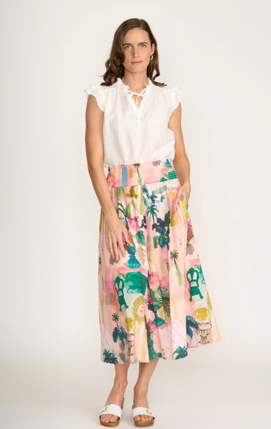 Foil Skirted Ahead Skirt- Atrium