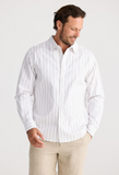 Fossick Oxford Shirt- Natural Stripe