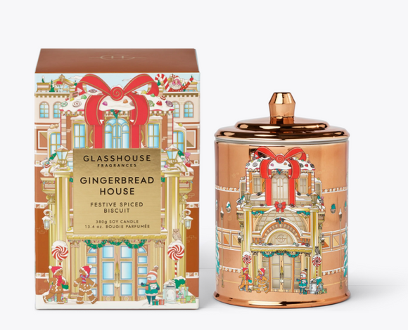 Glasshouse Fragrance Candle 380g - Gingerbread House X25