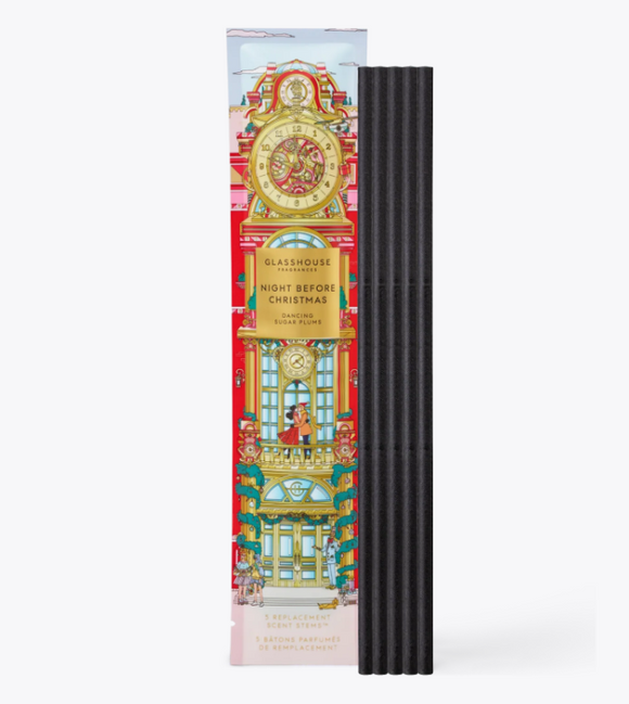 Glasshouse Fragrance 5 Replacement Scent Stems-Night Before Xmas X25