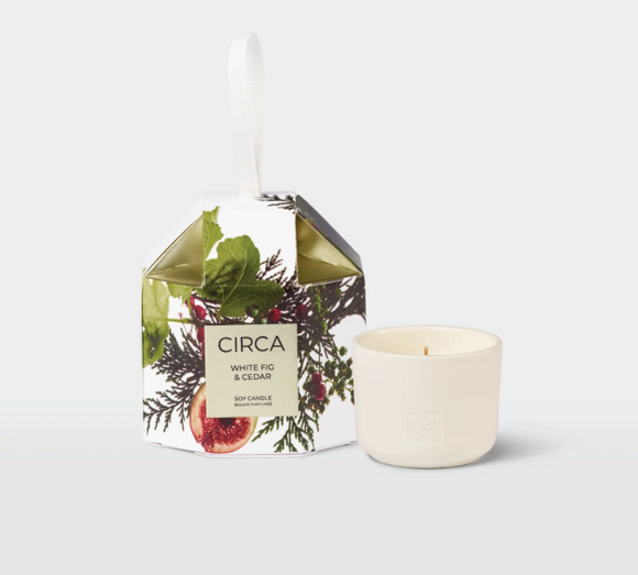 Circa 70g Bauble Candle- White Fig & Cedar- Xmas '25