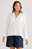 Holiday Coral Shirt- White