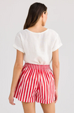 Holiday Adrift Short- Red Stripe