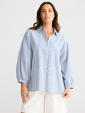 Brave+ True - Monty Shirt Blue Pinstripe