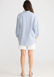 Brave+ True - Monty Shirt Blue Pinstripe