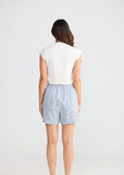 Brave+True - Bobbi Short Blue Pinstripe