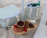 SunnyLife Light Cooler Bag Sea Sage Stripe