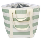 SunnyLife Light Cooler Tote Sage Stripe