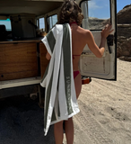 SunnyLife Beach Towel Olive Stripe