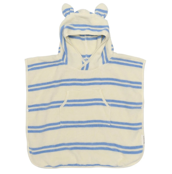 SunnyLife Hooded Towel Sammy Seagull Blue Stripe