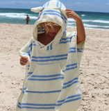 SunnyLife Hooded Towel Sammy Seagull Blue Stripe