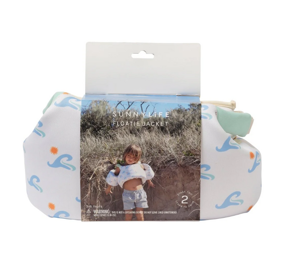 SunnyLife Floatie Jacket 3-6 Years Blue Wave