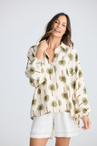 Holiday - Cliffside Shirt - Ivory Palm Print