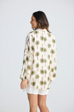 Holiday - Cliffside Shirt - Ivory Palm Print