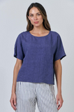 Naturals Short Sleeve Shirt- Blueberry