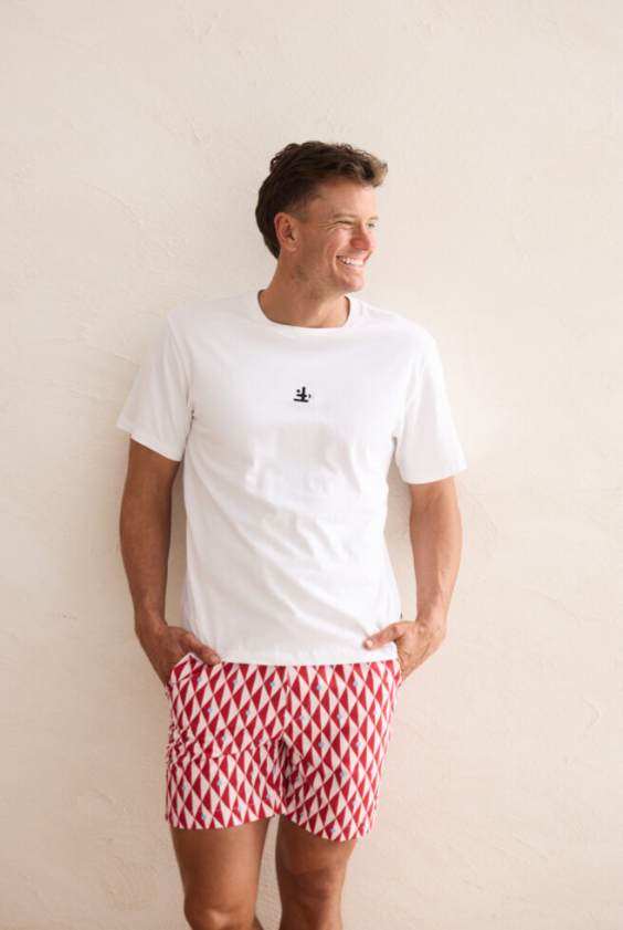 Fossick Dartmouth Boardshort Red Geo