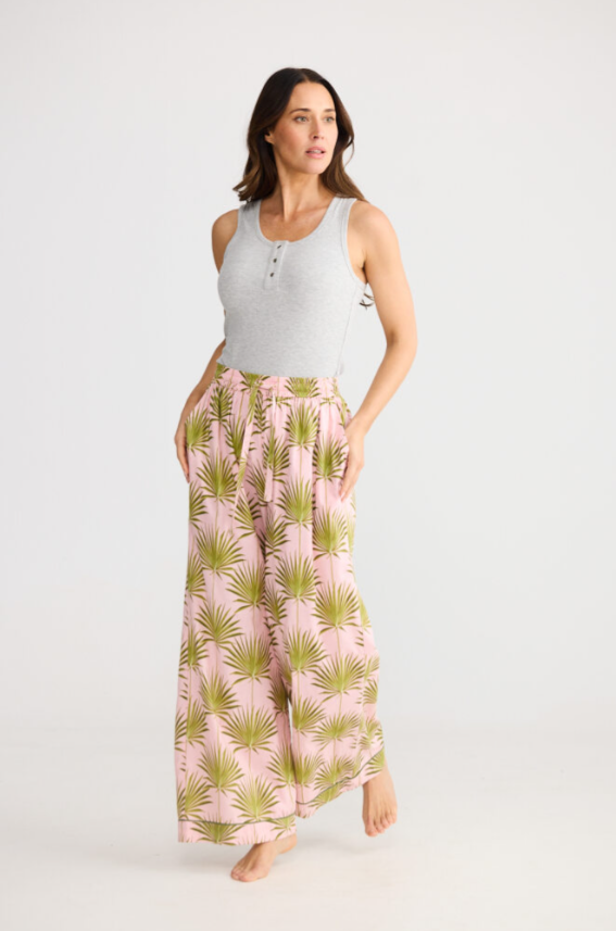 Holiday - Slumber Pant Pink Palm