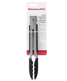 KitchenAid 9in Silicone Tip Side Locking Tongs