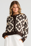 Talisman Tesselate Cardi Cocoa Bloom