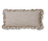 Ruffles Black/Natural Stripe Cushion 35x70cm