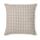 Checkers Beige/Coffee Cushion 50cm