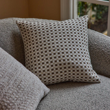 Checkers Beige/Coffee Cushion 50cm
