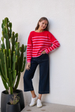 Namastai - Knit Jumper Rouge Mix Stripe