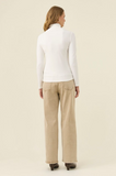 Naria Roll Neck Top- Ivory